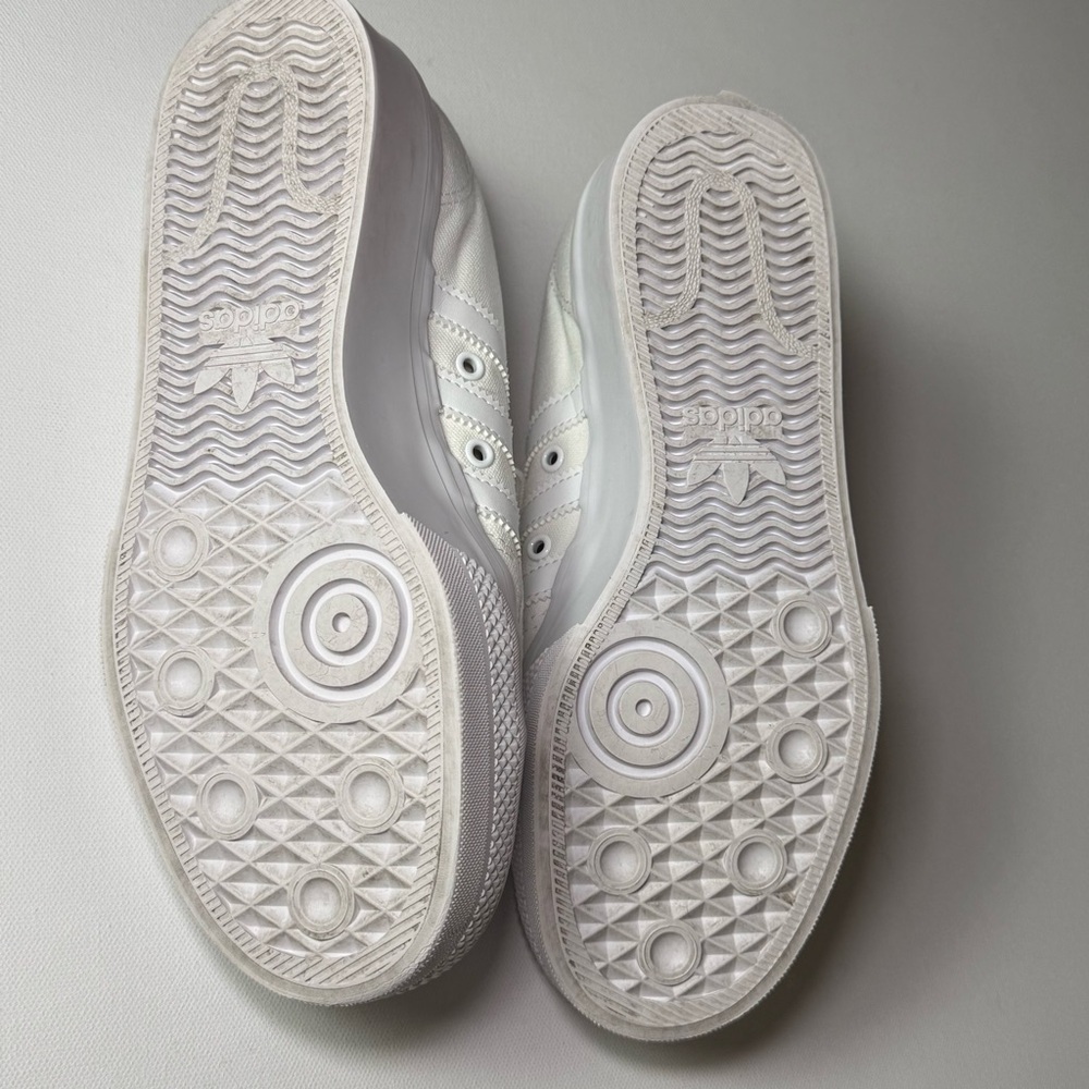 adidas Nizza Platform Sneakers – Triple White – Women’s US 9 - Picture 8 of 9
